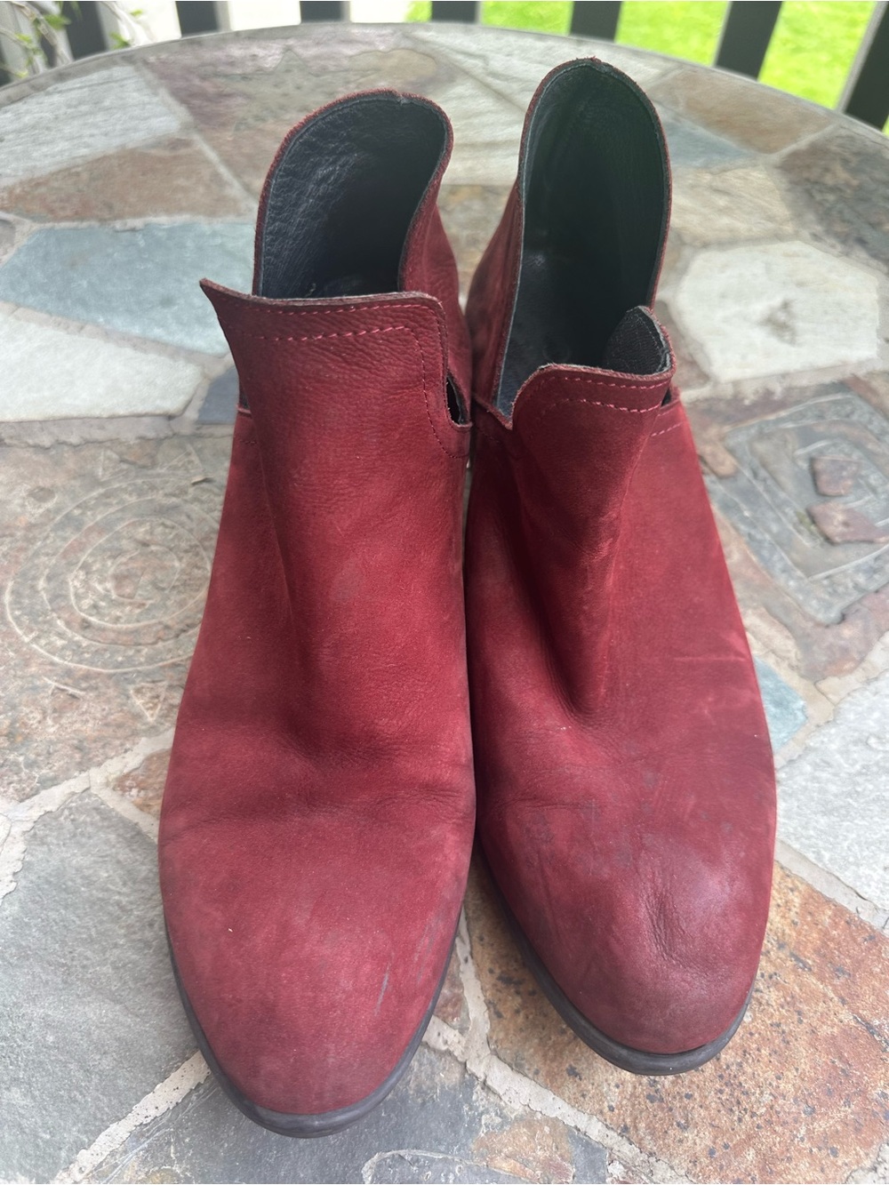 Bueno size 39Women’s Suede Ankle Booties — Burgundy - Picture 8 of 12